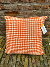 Houndstooth Kussen Oranje