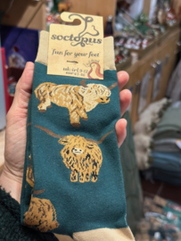 Soctopus Och Aye the Moo sokken Donkergroen 43-46