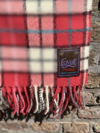 Lavendel geurende plaid "Tomatenrood" geruit