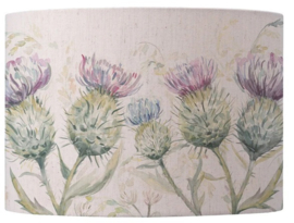 30 cm Staande/Hang- Lampenkap Distels aquarel