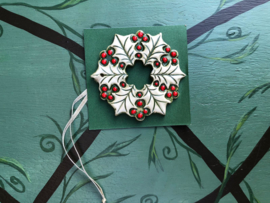 Kerstkrans van keramiek