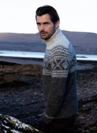 FD11K Zip Neck Sweater Marble