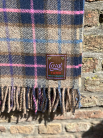 Lavendel geurende plaid "NavyRozePaars" geruit