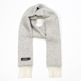 2422 John Hanly Merino/Cashmere sjaal Zilvergrijs