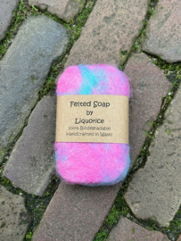 Felted Soap Fel Roze/Turquoise