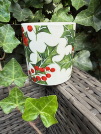 Kerstbeker Hulst met rode besjes