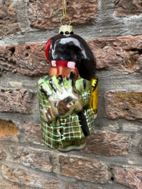 Schotse Notenkraker Kerstbal glas