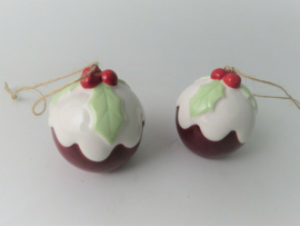 Christmas pudding van keramiek