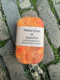 Felted Soap Oranje / Bruin
