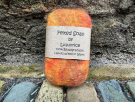 Felted Soap Oranje / Bruin
