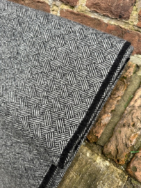 Plaid Basket Weave Zwart