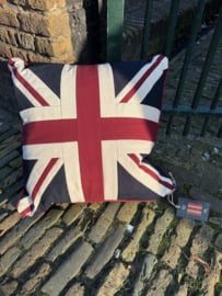 Vintage Union Flag kussen vierkant