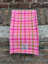 Harris Tweed Sjaal Babyroze ruit