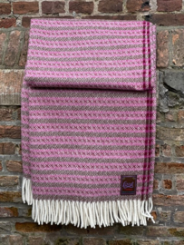 5. Fair Isle deken Aubergine/Fucsia
