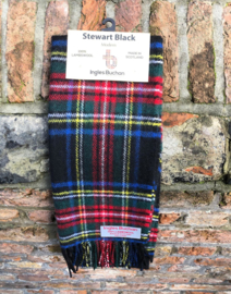 Lamswollen das Stewart Black ruit