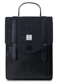 Carloway Laptop Backpack in Black Herringbone
