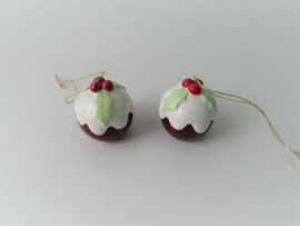 Christmas pudding van keramiek