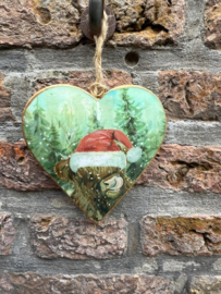 Frosted hart Schotse koe met Xmas hat