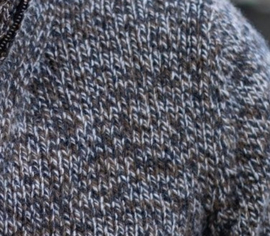 Trui met rits gemêleerd, kleur: Beaver