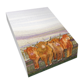 Emma Ball notitieblok Highland Coos