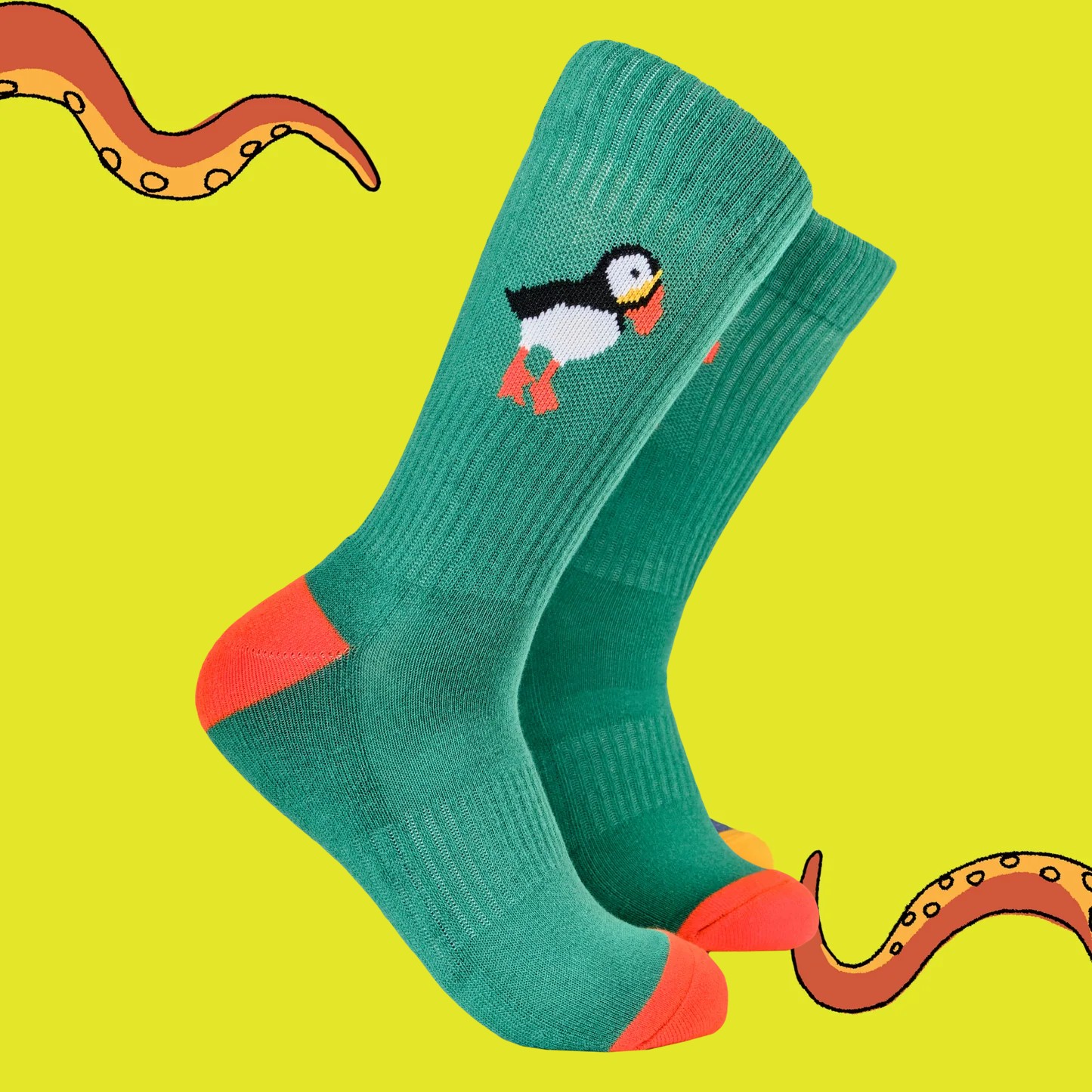 Soctopus Sportsokken Puffins - One Size, One colour