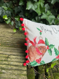 Merry ChristMouse Kerstkussen