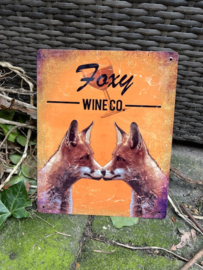 Metal Sign Foxy Wine Co.