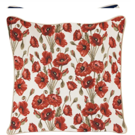 Kussen Klaprozen / Poppies Gobelin-geweven