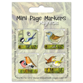 Set van 4 magnetische boekenleggers Britse Vogels