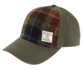 Harris Tweed Baseball cap Rust check