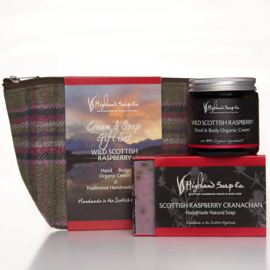 Wild Scottish Raspberry Soap & Cream (with Gift Bag) Set