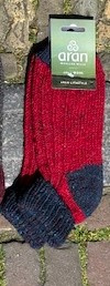 Aran Woollen Mills Sokken Rood/Blauw
