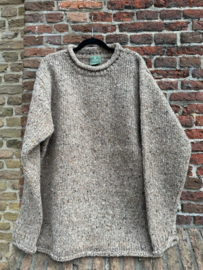 R193 Herentrui met rolrand kraag Beige