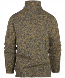 Trui met rits gemêleerd, kleur: Mustard Grey