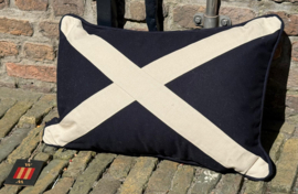 Vintage Saltire / Schotse vlag patchwork kussen