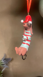 Hangende Kerst teckel