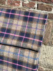 Lavendel geurende plaid "NavyRozePaars" geruit