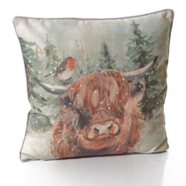 Frosted Highland Cow kussen
