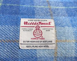 Harris Tweed Lichtblauwe ruit