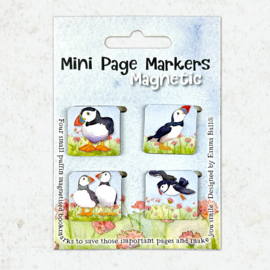 Set van 4 magnetische boekenleggers Puffins