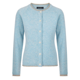 A512 Killiney Cashmere Damesvest Pale Blue
