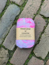 Felted Soap Lila/Roze/Geel