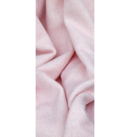 Merino/Cashmere roze visgraat plaid