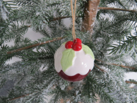 Christmas pudding van keramiek