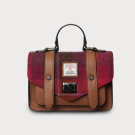 The Medium Satchel Fucsia tartan
