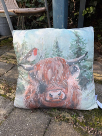 Frosted Highland Cow kussen