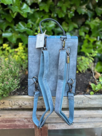 Mini Carloway Backpack in Lichtblauwe ruit