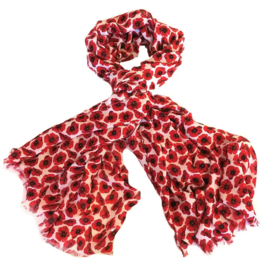 Sjaal Klaproos / Poppy klein (wit)