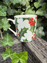 Kerstbeker Hulst met rode besjes
