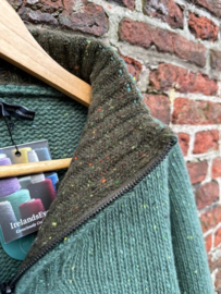 C283 Wol/Cashmere trui met ritsje in "Wave"